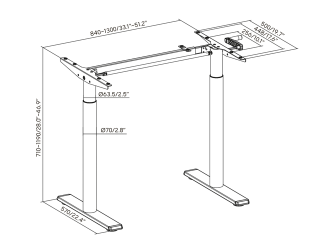 Escritorio elevable manual
