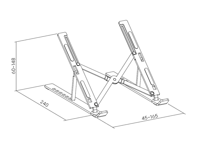 Soporte de ángulo regulable para laptop