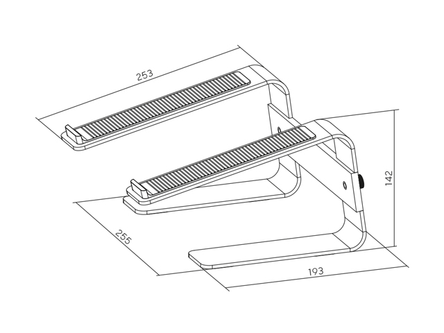 Elevador de aluminio para laptop