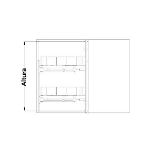 Rinconero giratorio y extraíble con soft closing. Para módulo de 900 mm