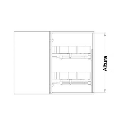 Rinconero giratorio y extraíble con soft closing. Para módulo de 900 mm