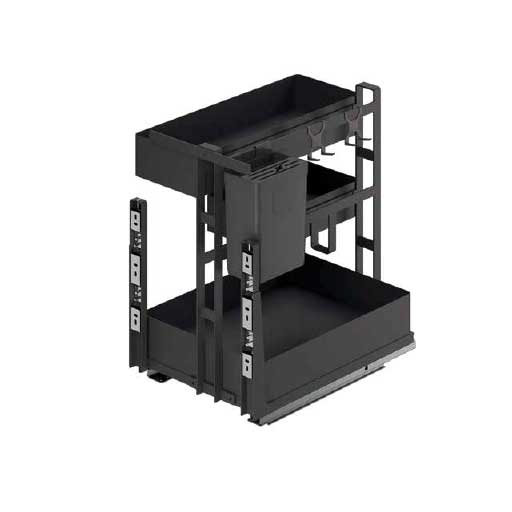 Bajo mesada extracción frontal 3 niveles