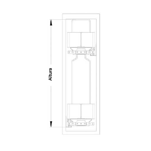 Bajo mesada extracción frontal 2 niveles