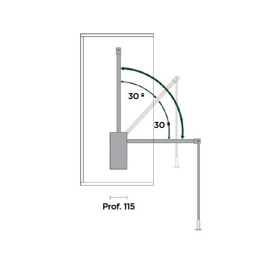 Elevador de ropa antracita