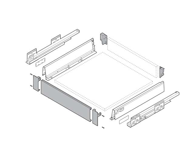 Frente interno para Doble pared. Altura final 84 mm.