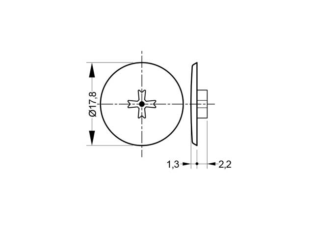 Tapa plástica para conector oculto