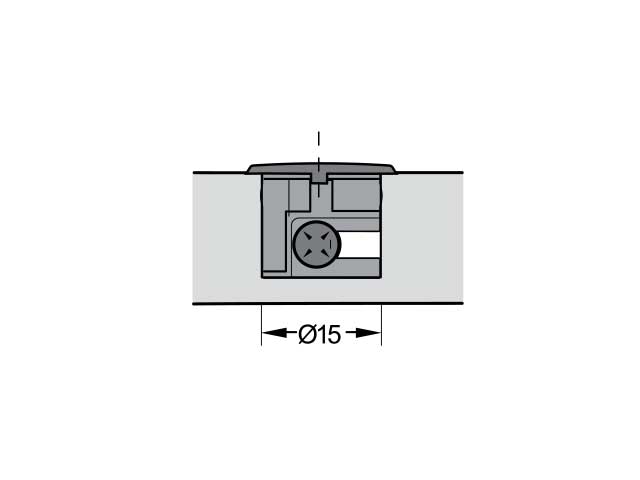 Tapa plástica para conector oculto