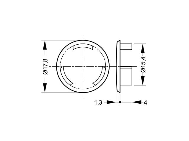 Tapa plástica Ø15