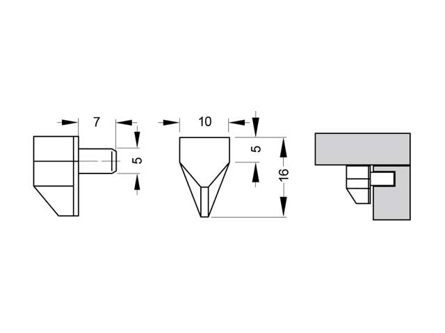 Soporte transparente para estantes