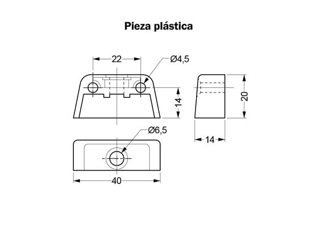 Herraje de unión de aplicar de dos piezas