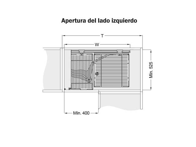 Rinconero extraíble y giratorio con Soft Closing antracita