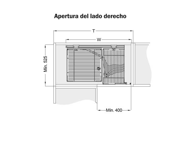 Rinconero extraíble y giratorio con Soft Closing antracita