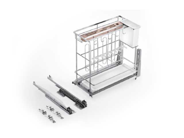 Conjunto bajo mesada con frente de aplicar multiuso con Soft Closing extensión total