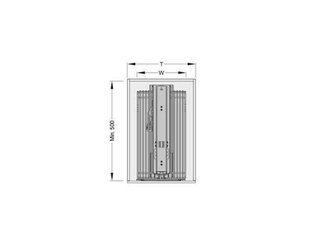 Columna extraíble para frente de aplicar con Soft Closing. Antracita