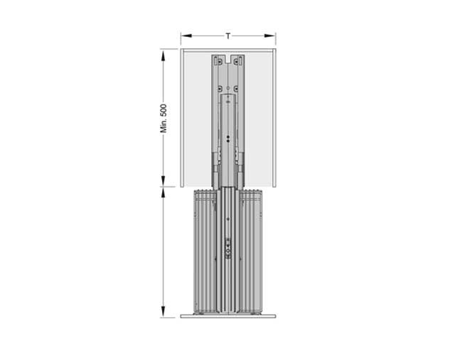 Columna extraíble para frente de aplicar con Soft Closing. Antracita