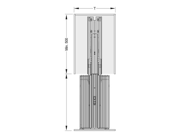 Columna extraíble para frente de aplicar con Soft Closing. Cromo