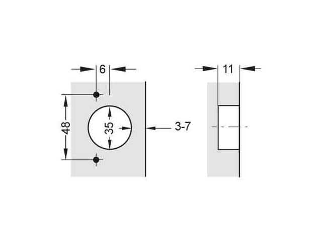 Bisagra clip Soft closing  Ø35