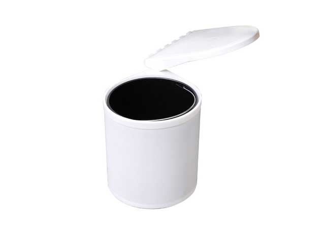 Cesto para puerta giratorio en acero blanco.12 lts.