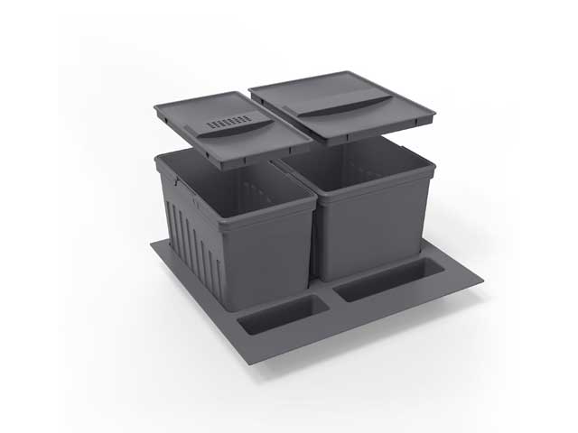 Cestos Individuales para mobiliario. 1 x 15 lts., 1 x 20 lts.