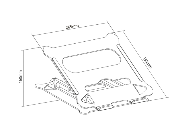Elevador para laptop plegable de aluminio