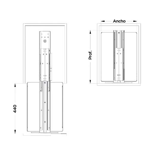 Columna extraíble