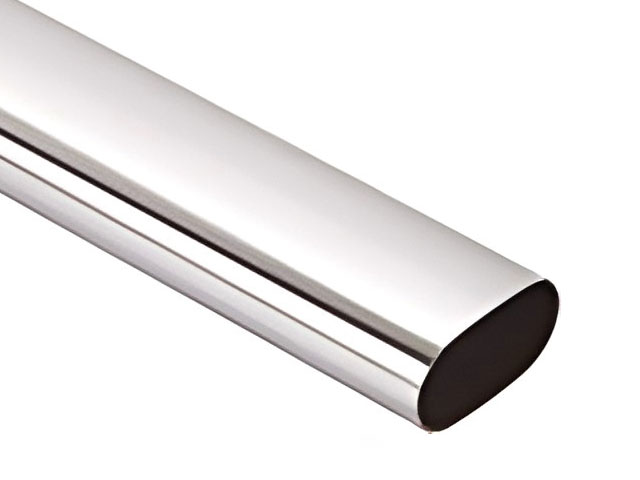 Tubo oval. Cromado
