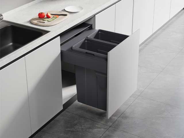 Cesto extraíble para mobiliario 2 x 35 L