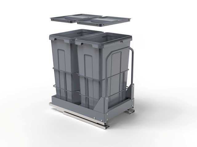Cestos individuales para mobiliario 2 x 21 L