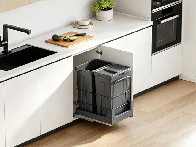 Cestos individuales para mobiliario 2 x 27 L