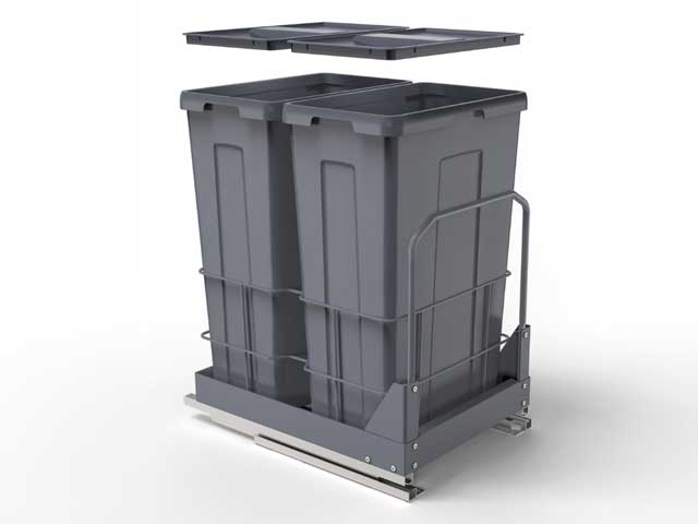 Cestos individuales para mobiliario 2 x 35 L